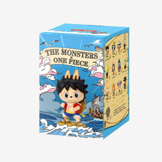 Box of 'The Monsters One Piece' figurine with character illustration on a white background
