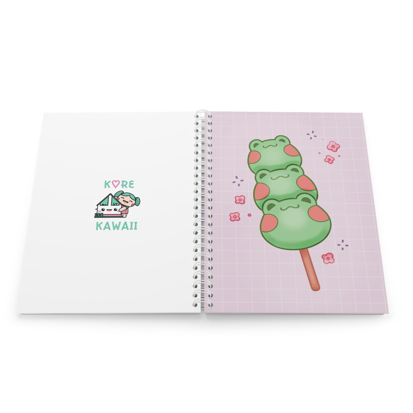 Kawaii Frog Dango Spiral Notebook
