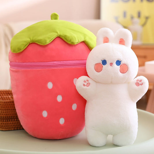 Kawaii Fruit Transform Bunny Plushie