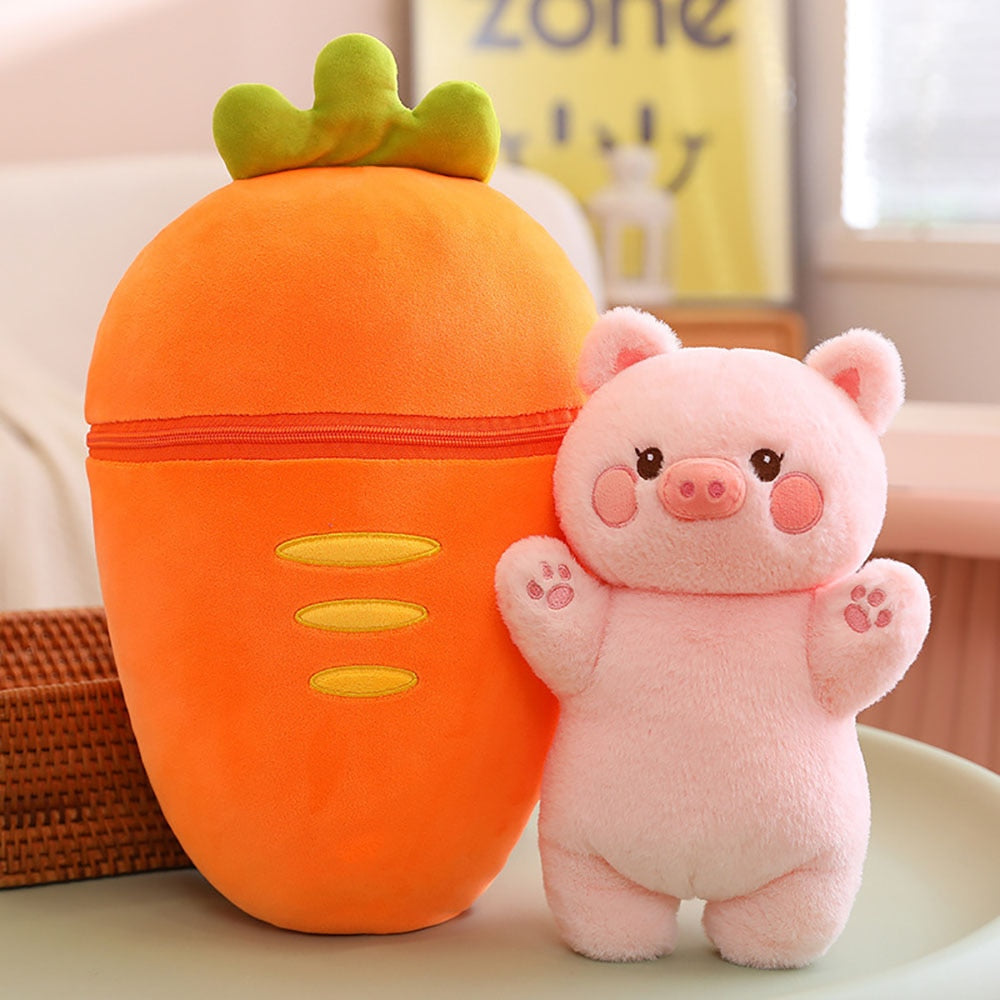 Kawaii Fruit Transform Pig Plushie