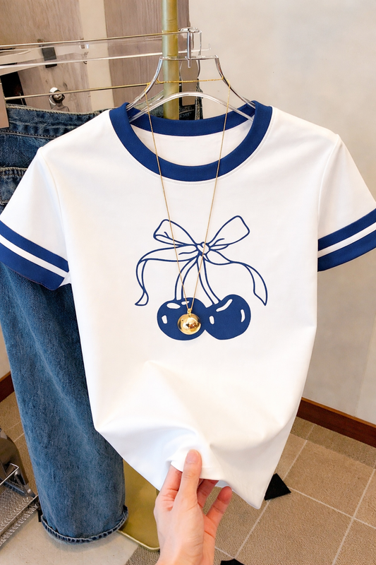 Cute Cherry Bow T-Shirt