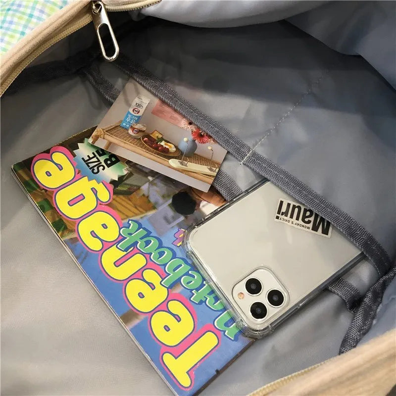 Kawaii Corduroy Bear Backpack Ibnteror