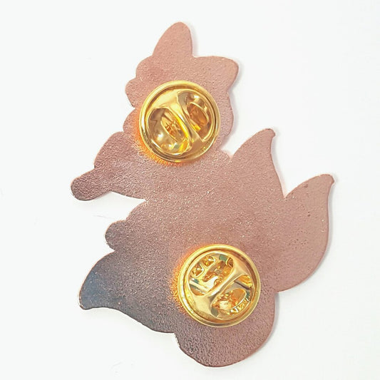 Back View of Sakura Fox Enamel Pin