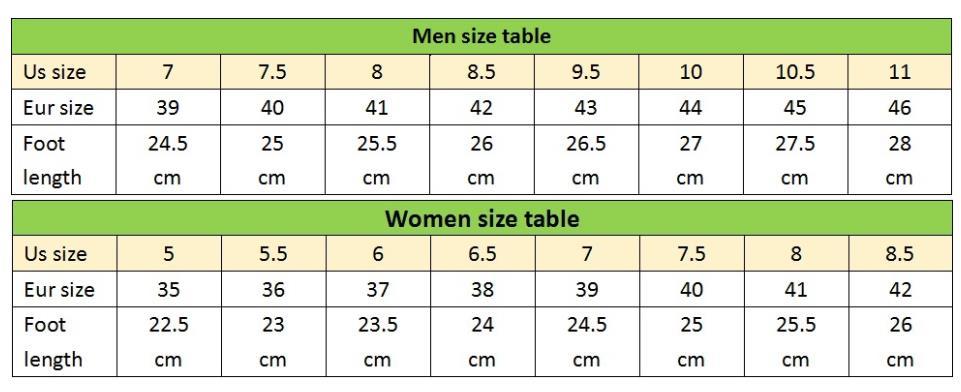 Kawaii Green Plush Frog House Slippers Size Chart