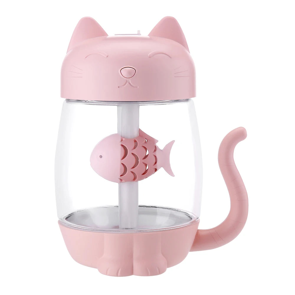 Cute Cat Air Humidifier With LED Light
