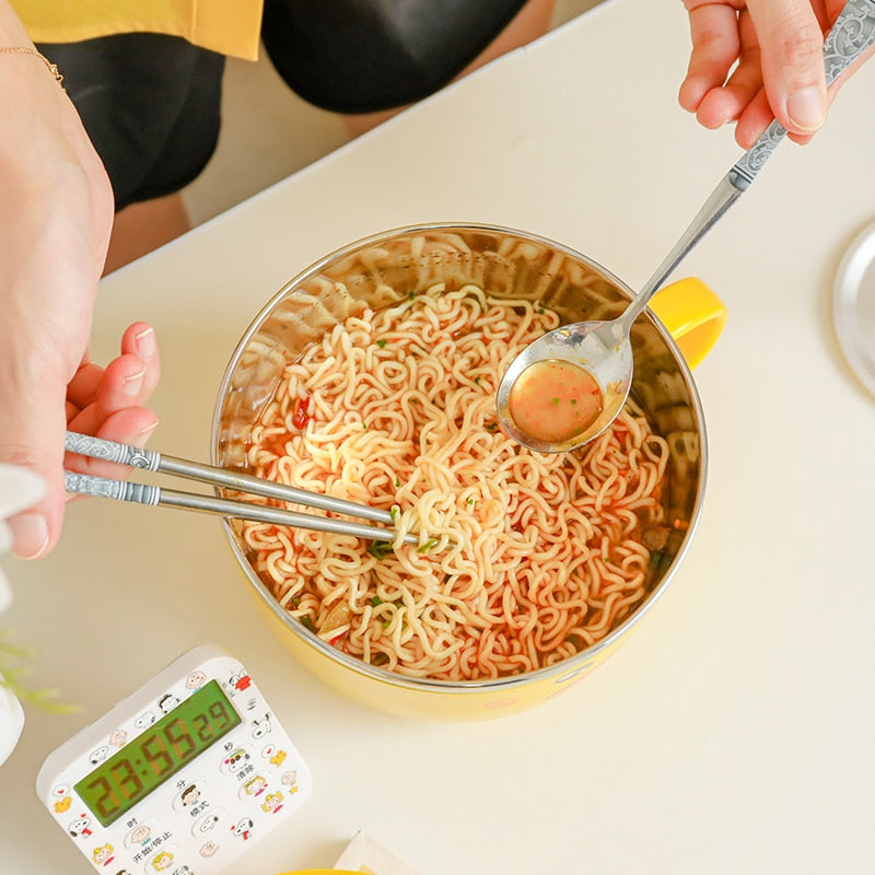 Kawaii Duck Ramen Bowl With Lid