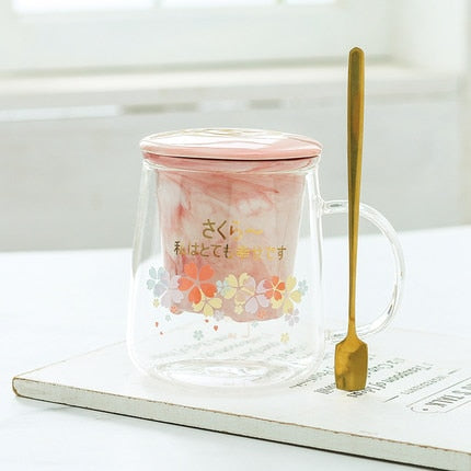 Pink Sakura Tea Infuser Cup
