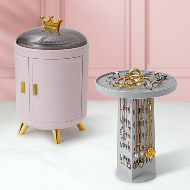 Kawaii Crown Rotating Jewelry Organizer