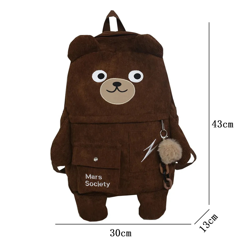 Corduroy Bear Backpacks