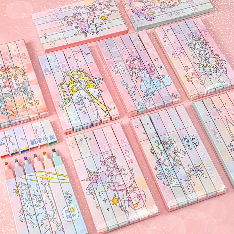 Kawaii Constellation Highlighter Set