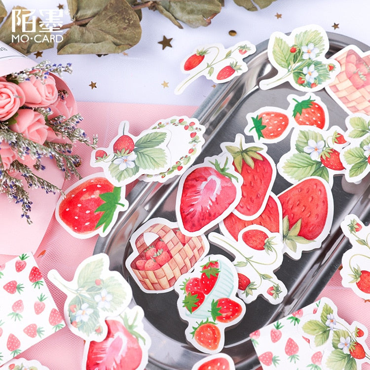 Kawaii Yummy Strawberry Stickers