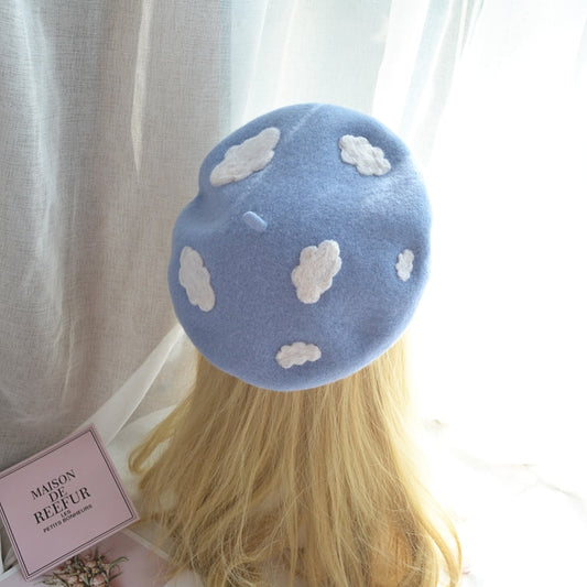 Kawaii Clouds Beret