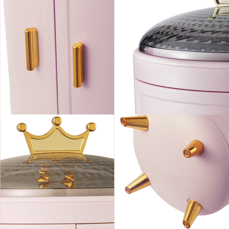 Kawaii Crown Rotating Jewelry Organizer