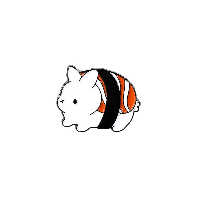 Sushi Animal Enamel Pins
