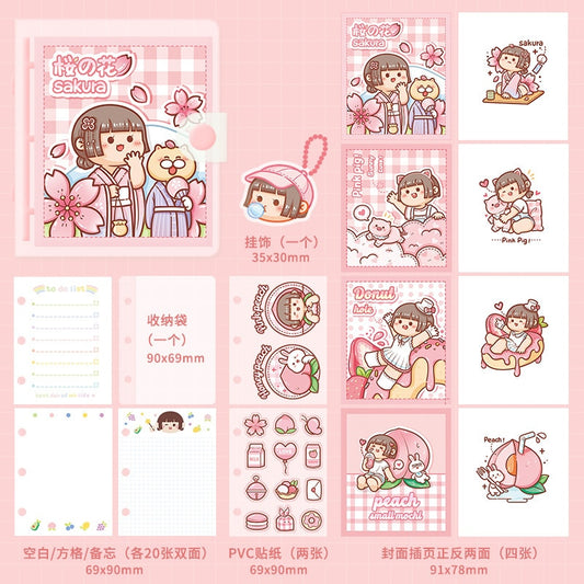 Kawaii Cherry Blossom Binder Notebook