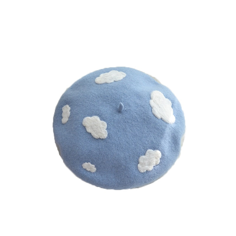 Kawaii Clouds Beret