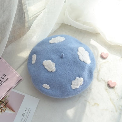 Kawaii Clouds Beret