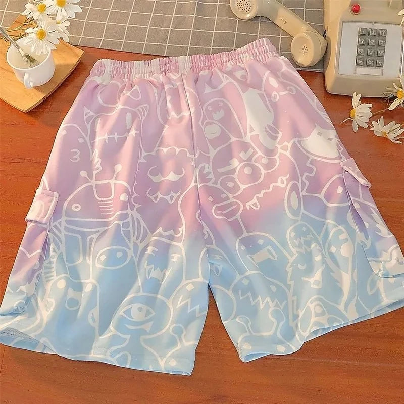 Kawaii Pastel Harajuku Monster Shorts