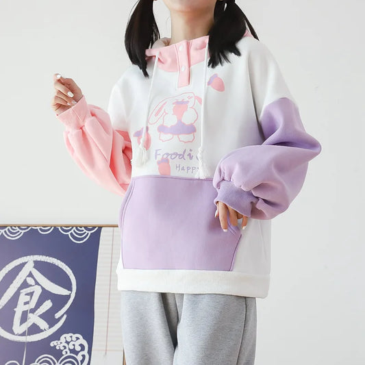 Pastel Carrot Bunny Hoodie