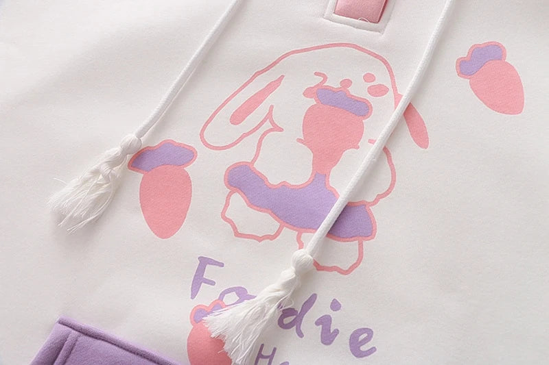 Pastel Carrot Bunny Hoodie