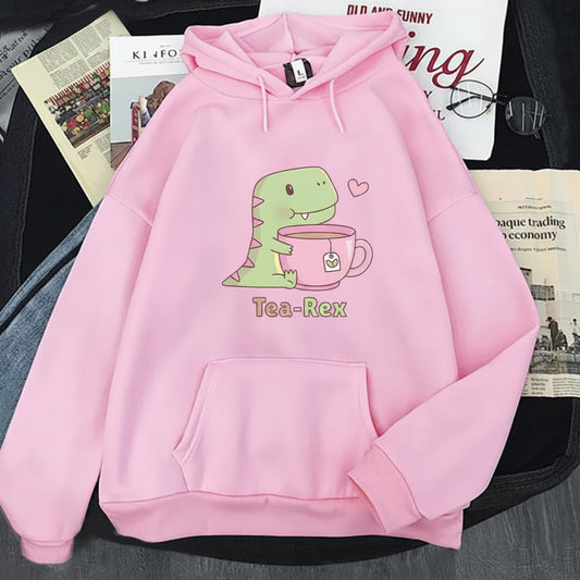 "Tea-Rex" Dinosaur & Tea Lover Hoodie