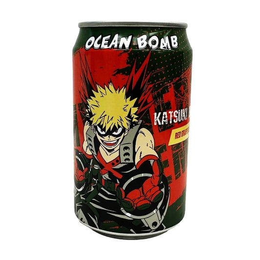 Ocean Bomb My Hero Academia Katsuki Bakugo Sparkling Red Grape Flavor - 330ml (Taiwan)