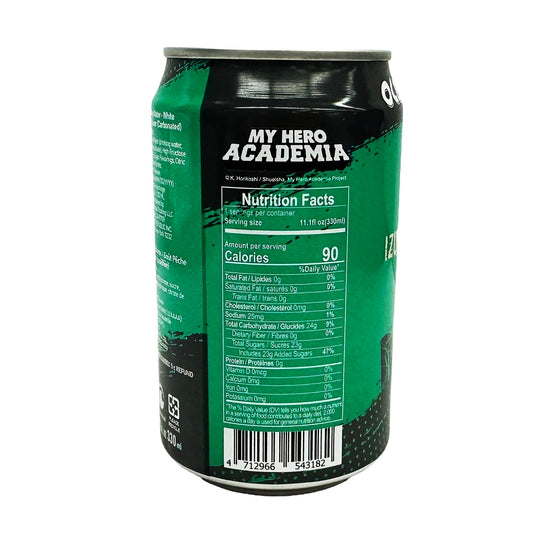 Ocean Bomb My Hero Academia Izuku Midoriya Sparkling White Peach Flavor - 330ml (Taiwan)