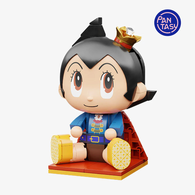 Toy blind box figurine with black hair and traditional outfit on a white background, featuring the Pantasy logo.