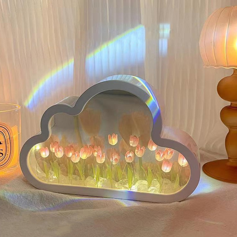 Kawaii DIY Tulip Cloud LED Night Light
