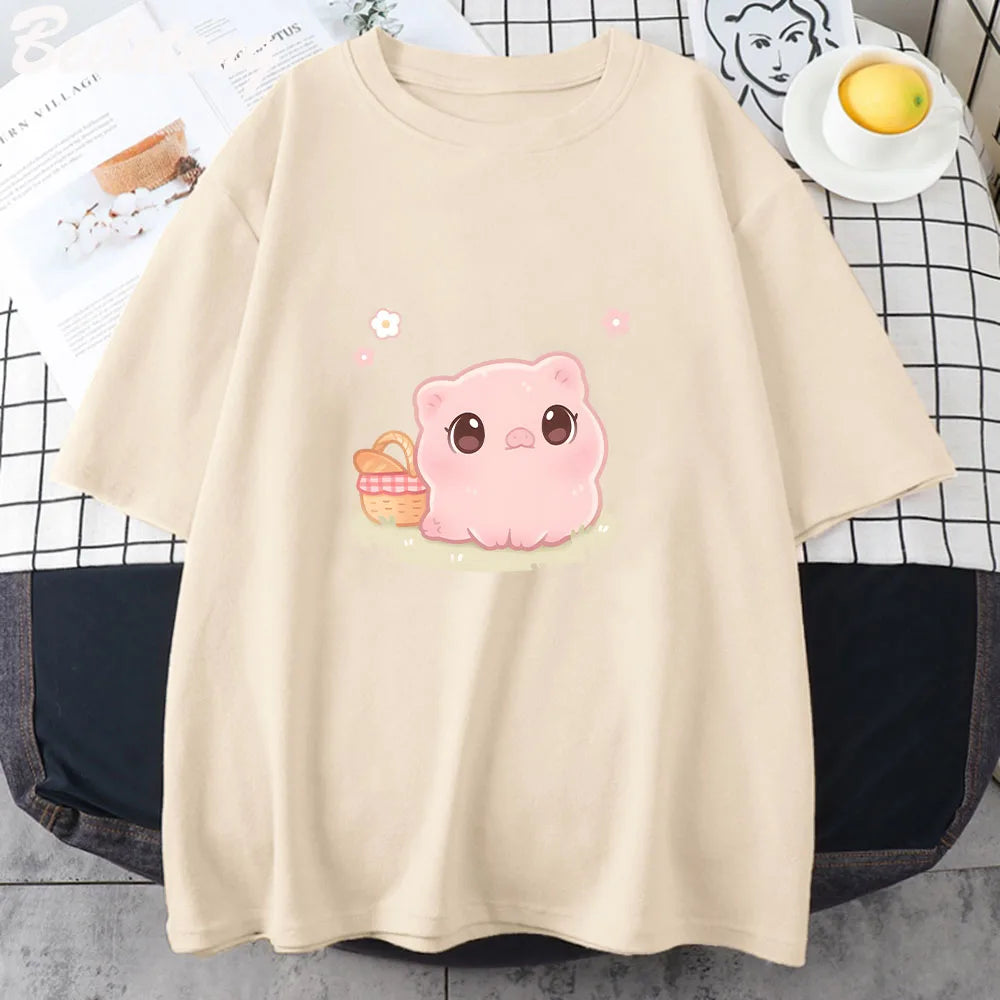 Kawaii Piggy Picnic T-Shirt
