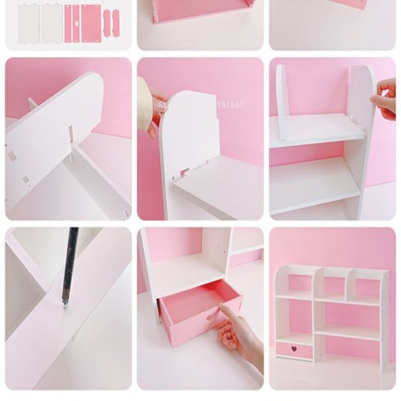 Kawaii Desktop Multilayer Shelf Organizer