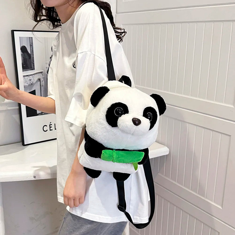 hello kitty panda backpack Small Kawaii Plush Panda Backpack 🐼
