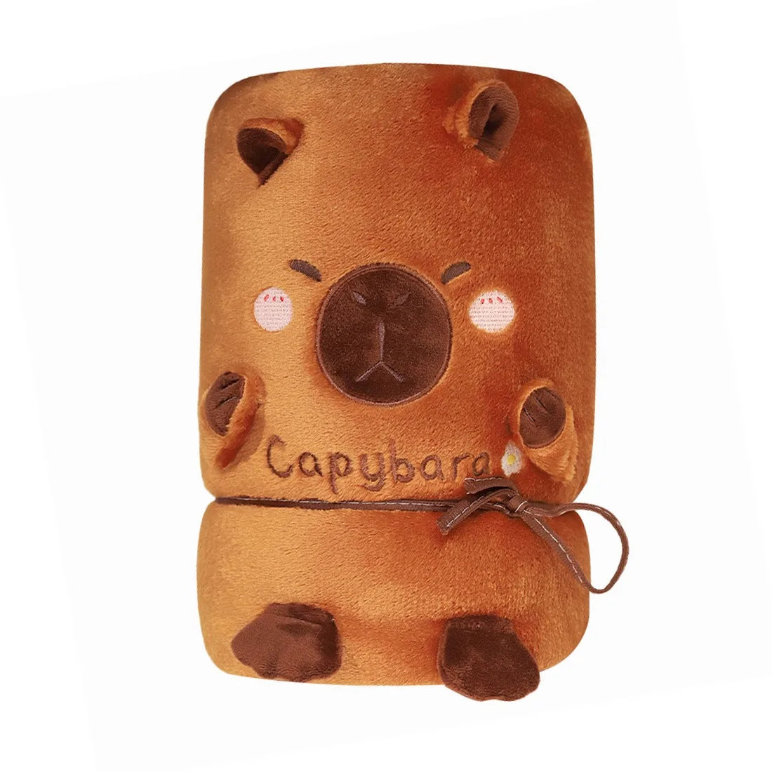 Kawaii Capybara Rolled Blanket Pillow