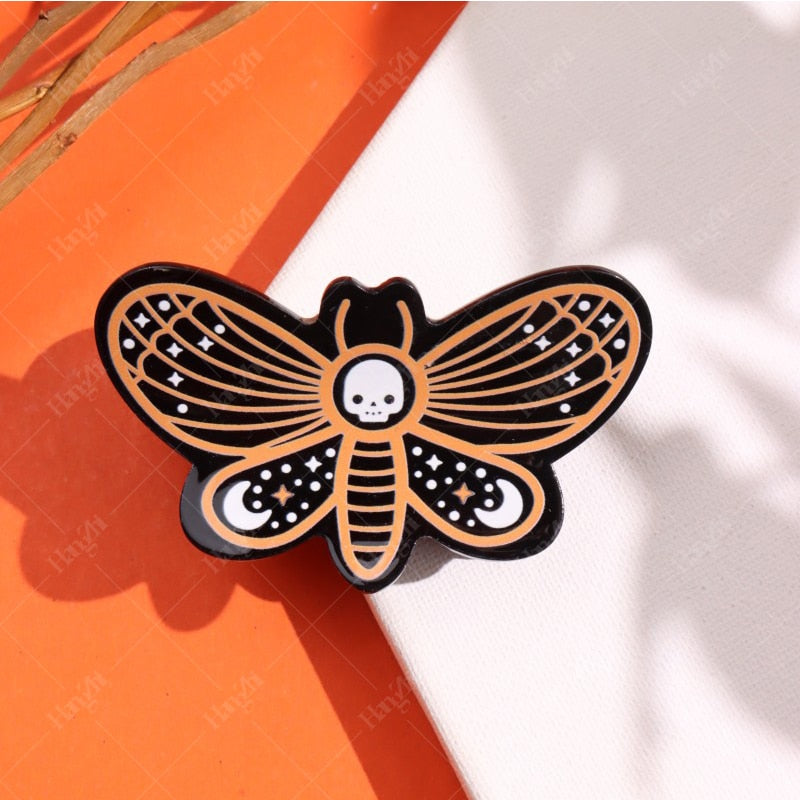 Kawaii Halloween Moth Hair Clip