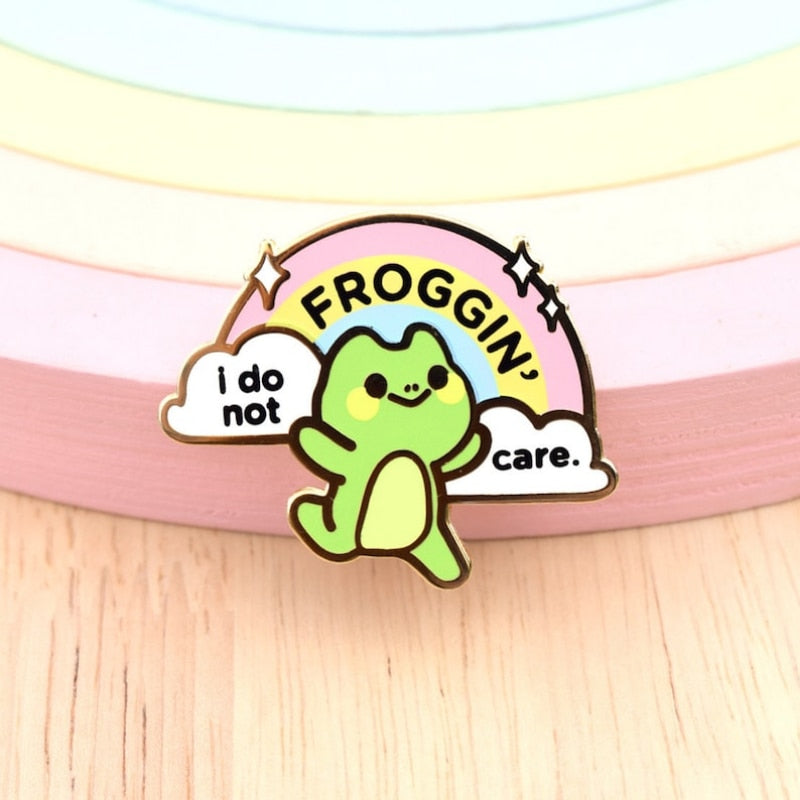Kawaii Frog Enamel Pins