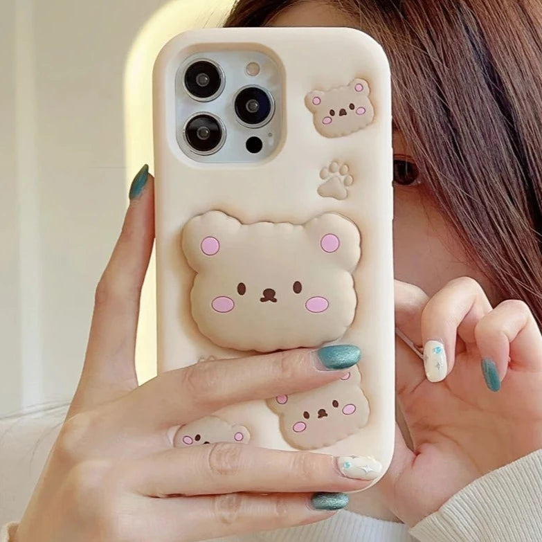 Kawaii Cute Bear iPhone Case