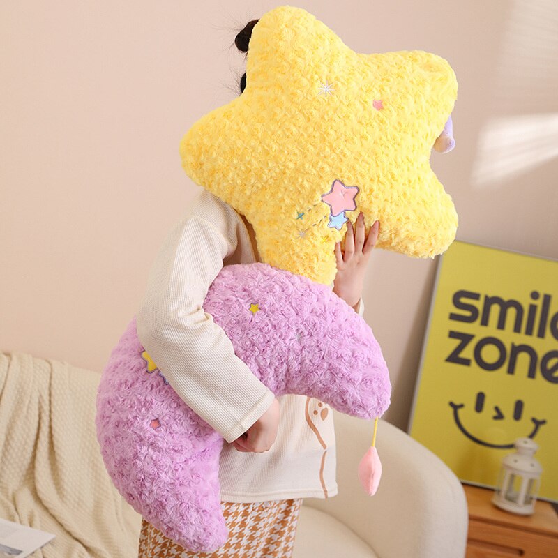 Kawaii Moon & Star Plushie PIllows