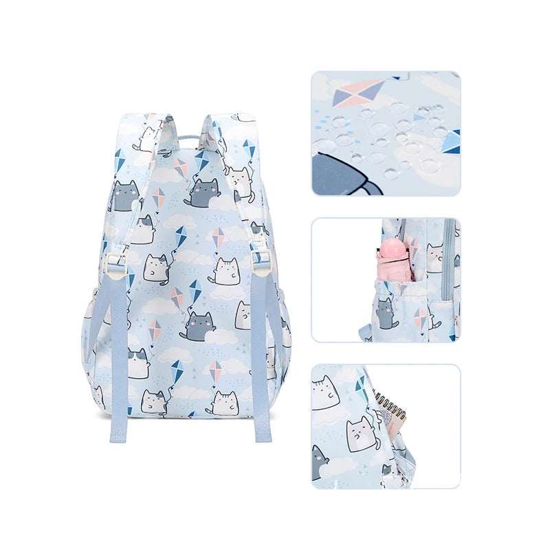 Kawaii Cats With Kites Backpack