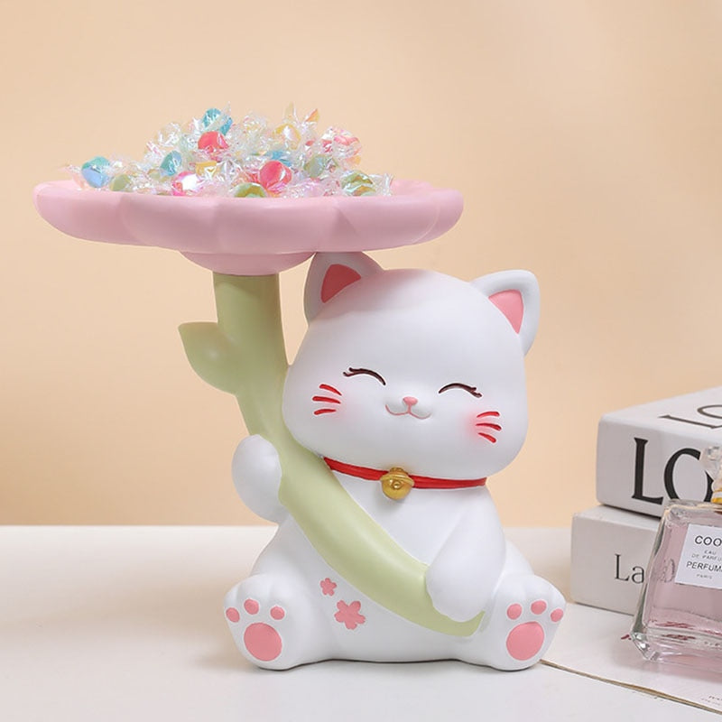 Kawaii Flower Umbrella Cat Storage Stand