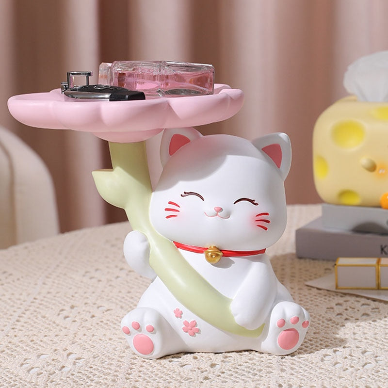 Kawaii Flower Umbrella Cat Storage Stand