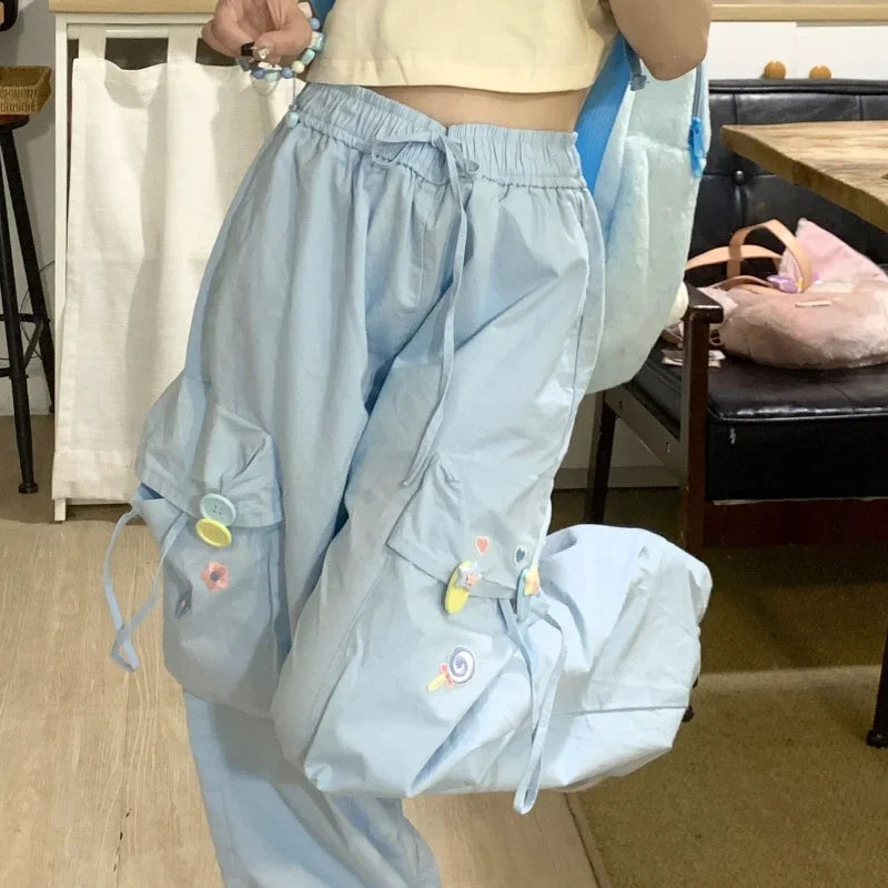 Kawaii Pastel Cargo Pants Kore Kawaii