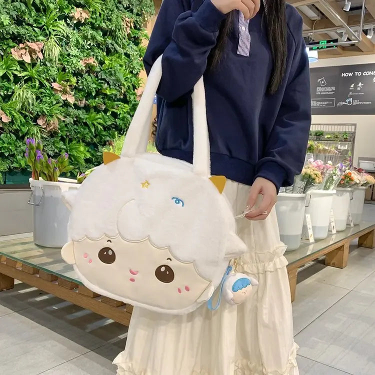 Lamb Face Tote Bag