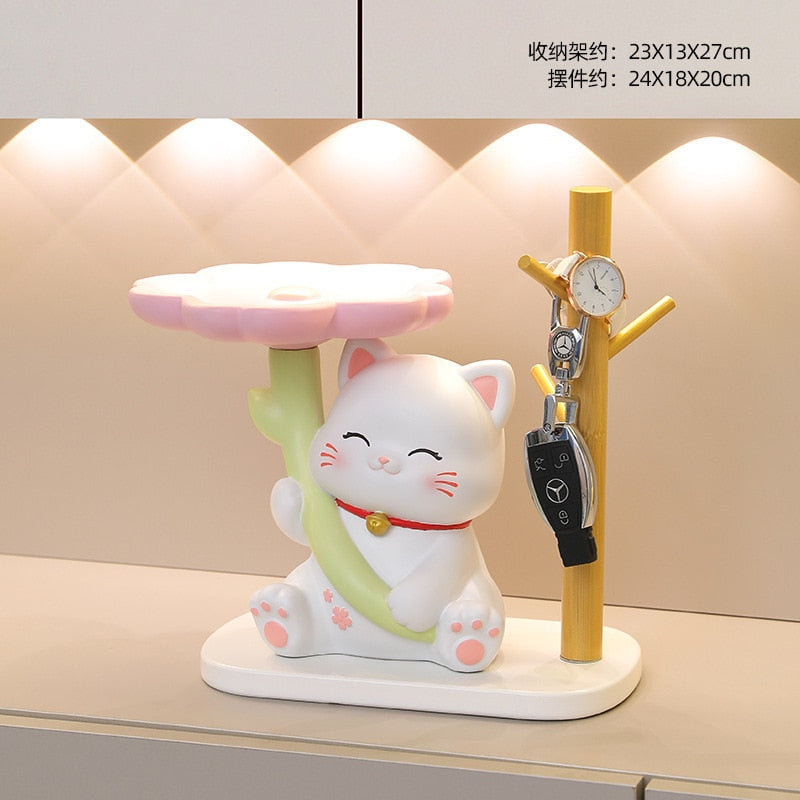 Kawaii Flower Umbrella Cat Storage Stand
