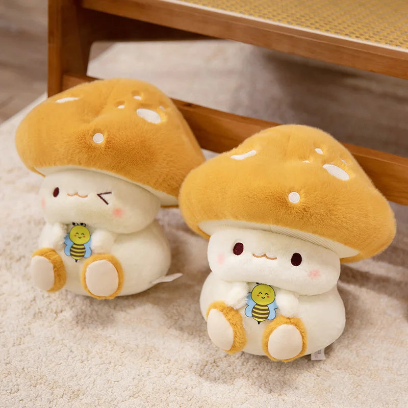 Kawaii Mushroom & Bee Plushies