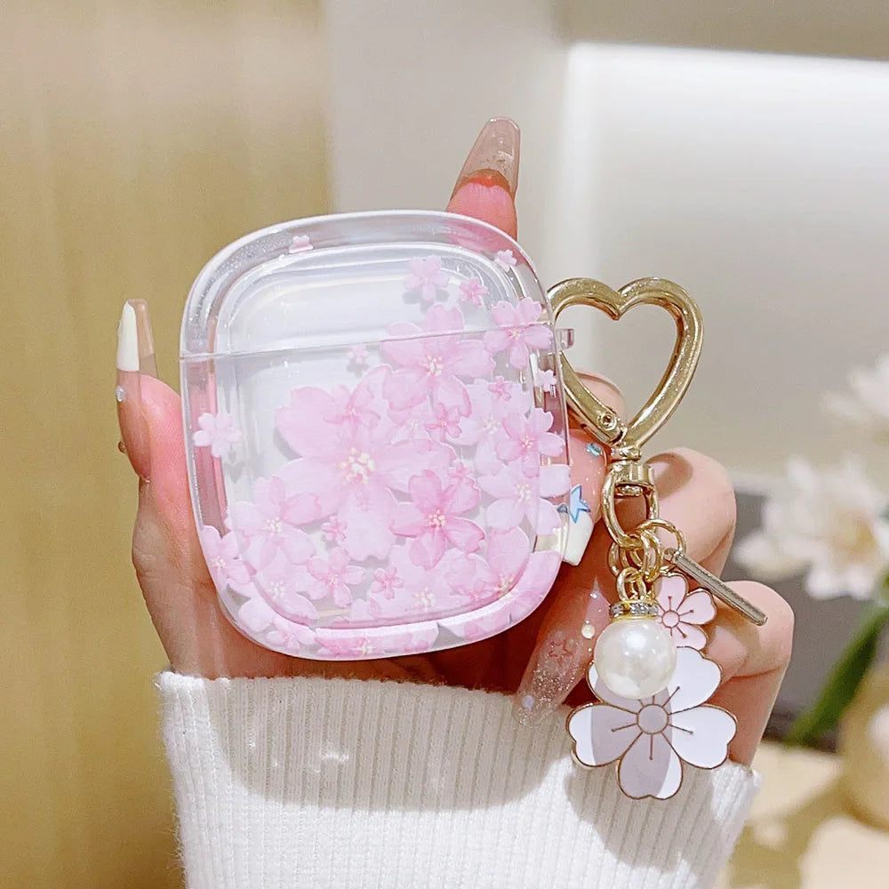 Kawaii Cherry Blossom AirPods Case