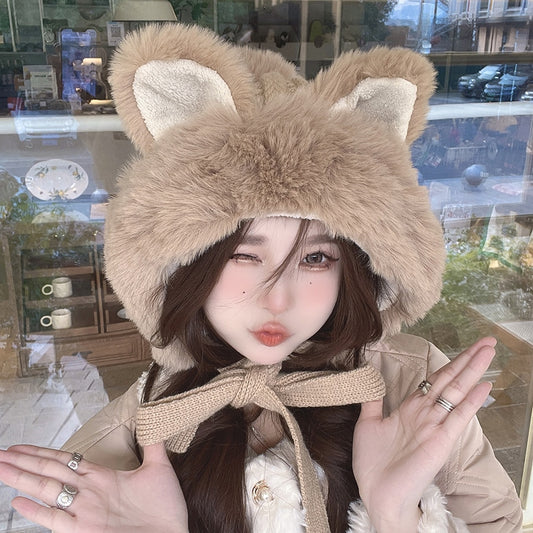 Kawaii Plush Cat Winter Hat