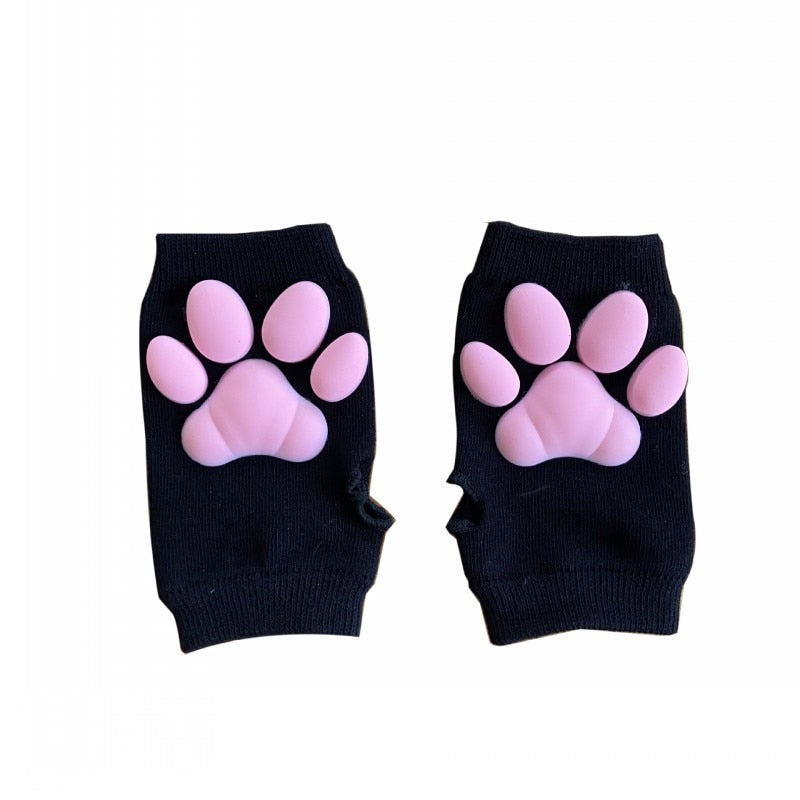 Kawaii Thigh High Cat Paw Mittens