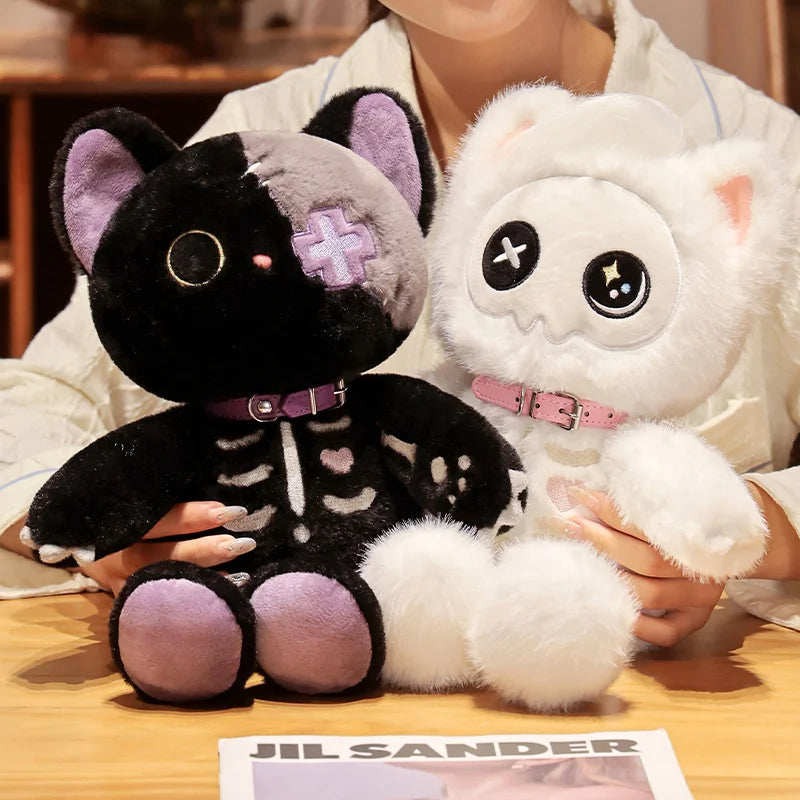 Skeleton Cat Plushies Spooky Charm for Your Cuddle Collection Kore Kawaii