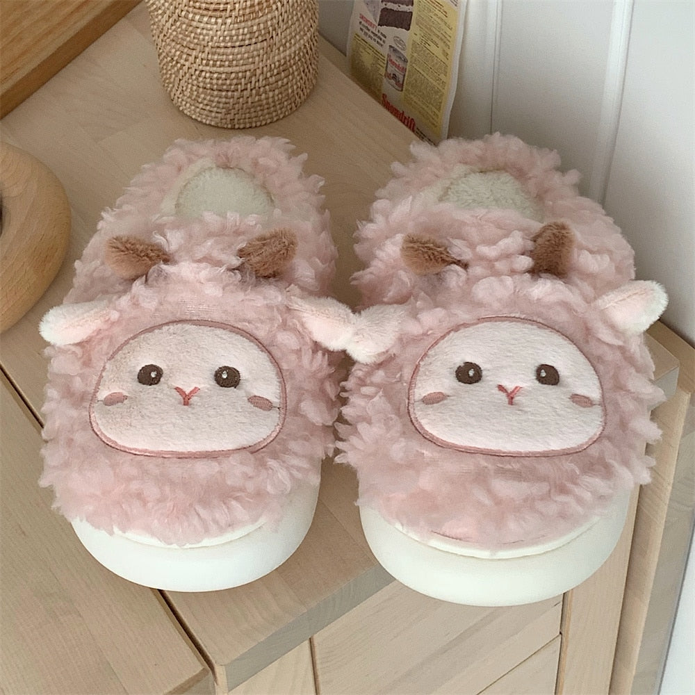 Lovely Lamb Slippers in Pink