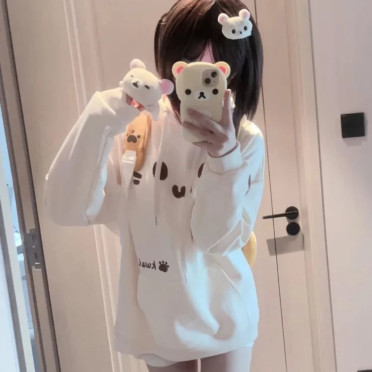 UwU Cat Face Hoodie Express Your Cuteness with Style Kore Kawaii